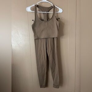 Set Active Brown Workout Set with bra and leggings size small